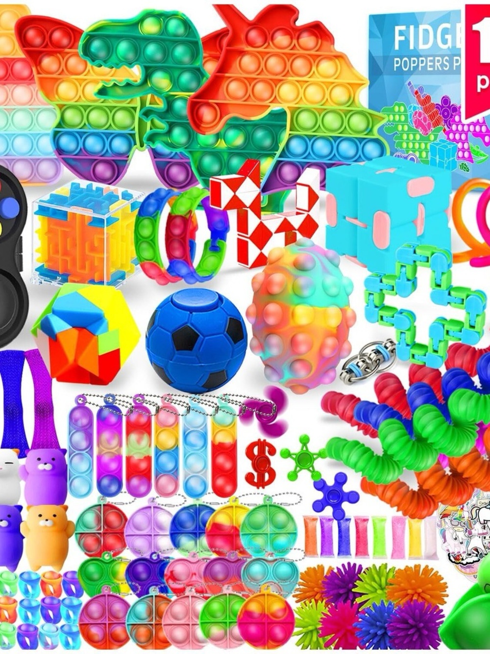 Fidget Toys, 120 Pack Fidgets Set Stocking Stuffers for Kids Party Favors Autism